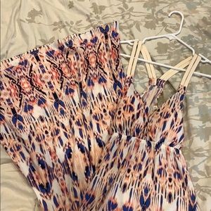 Cotton maxi with rope accents, halter style